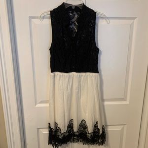 ★ black and off-white dress ★